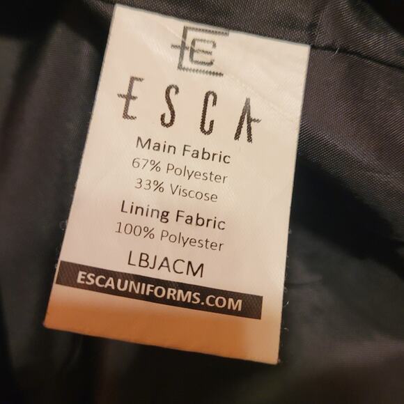 ESCA Black & Gold Glitter Uniform Style Vest Women’s Small Casino Costume Zipper - Picture 8 of 14